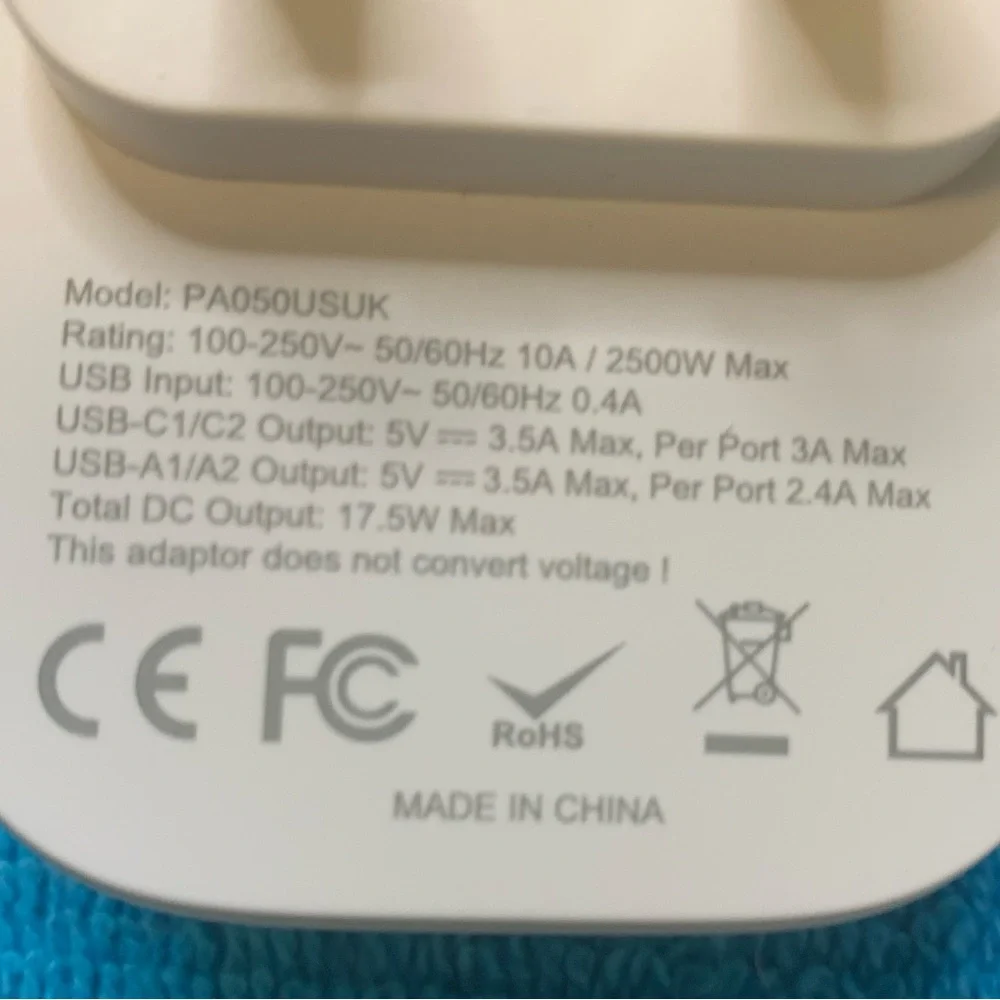 Dual USB Wall Charger Adapter - White